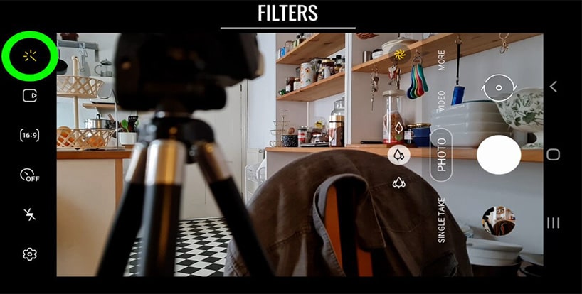 فیلتر‌ ها در تنظیمات دوربین گوشی های سامسونگ