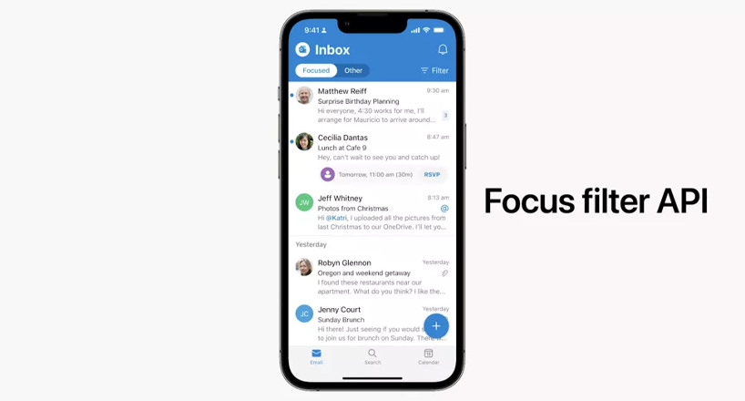Focus در iOS 16