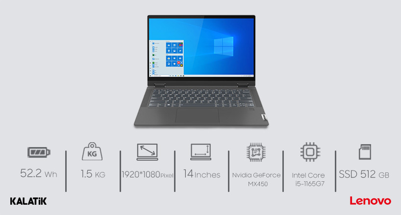لپ تاپ 14 اینچی لنوو مدل IdeaPad Flex 5-14ITL05