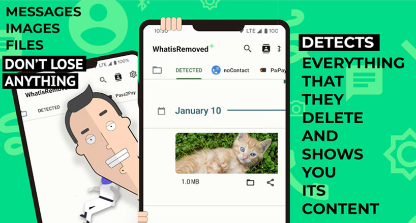 برنامه WhatisRemoved+ برای خواندن پیام های پاک شده در واتساپ