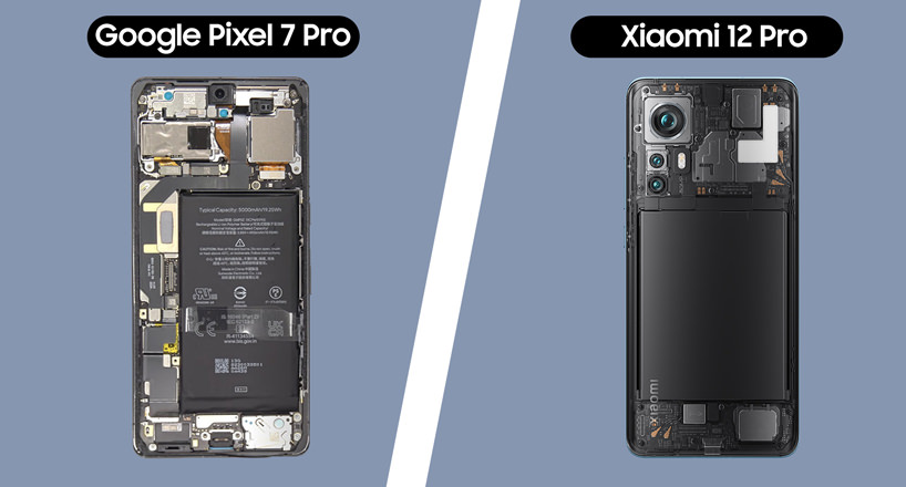 سخت افزار گوشی‌های Pixel 7 Pro و Xiaomi 12 Pro