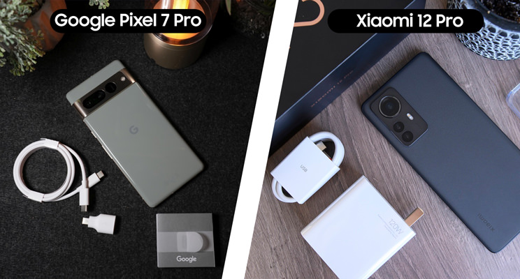مقایسه باتری و شارژ گوشی های شیائومی 12 پرو با پیکسل 7 پرو