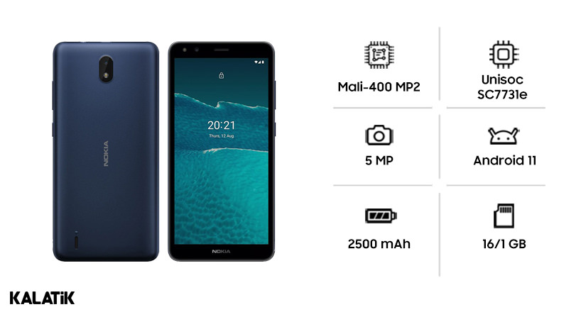 گوشی نوکیا مدل Nokia C1 2nd Edition 2021