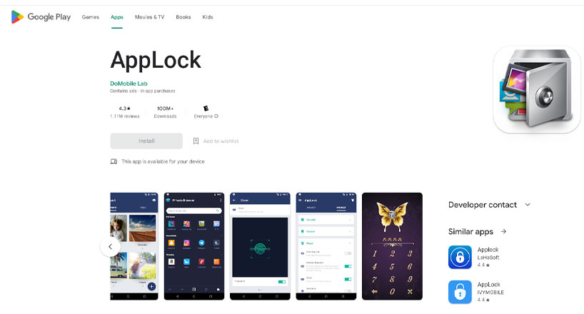 برنامه قفل گذاری applock