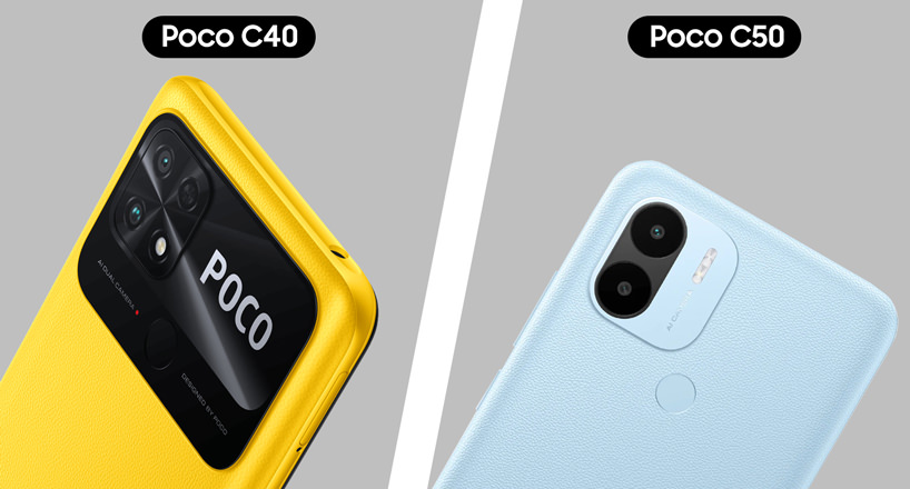 مقایسه دوربین شیائومی Poco C50 با Poco C40