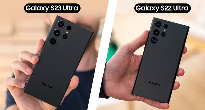 مقایسه طراحی دو گوشی گلکسی S23 اولترا با گلکسی S22 اولترا