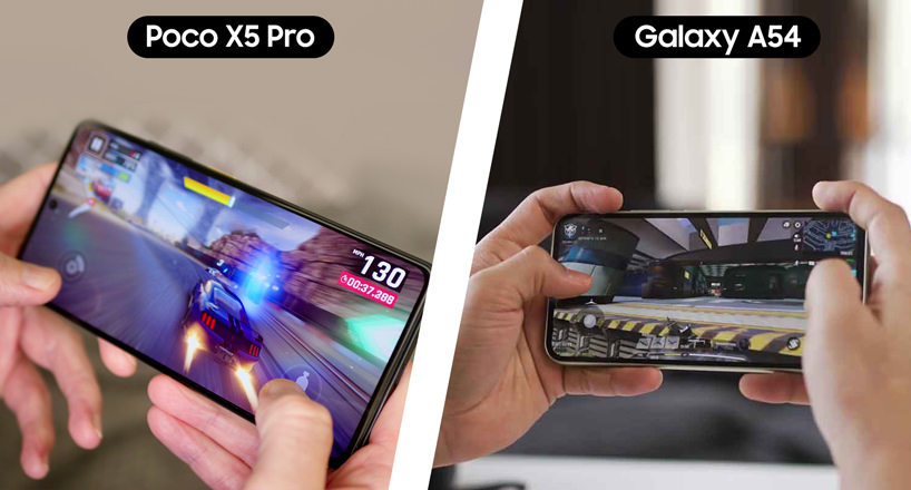 مقایسه سخت ‌افزار گوشی A54 5G با Poco X5 Pro 5G