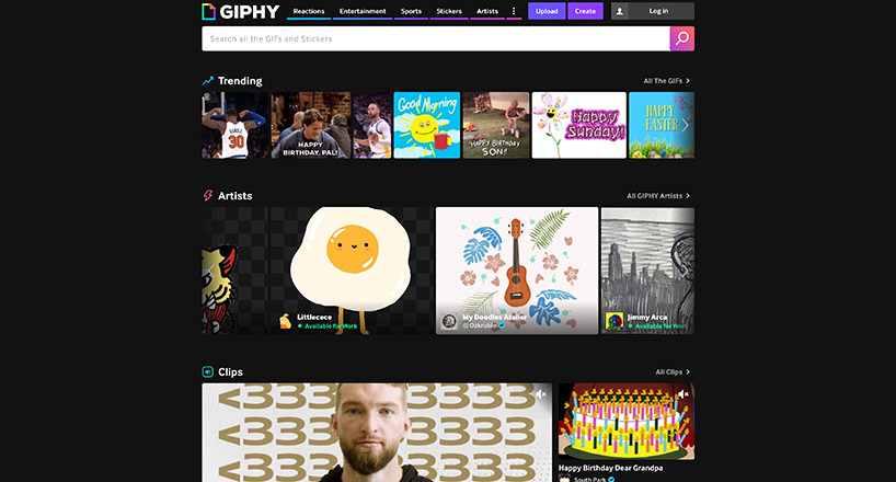ساخت گیف با استفاده از سایت giphy