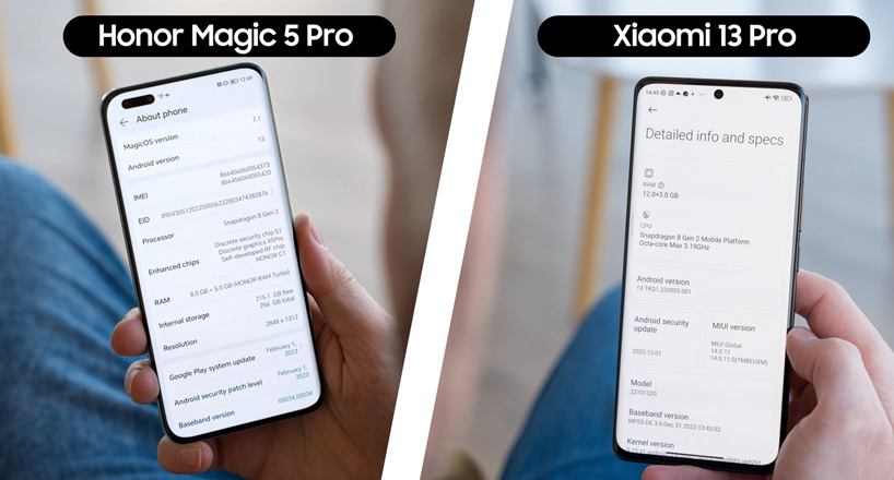 نرم افزارهای شیائومی 13 پرو و مجیک 5 پرو