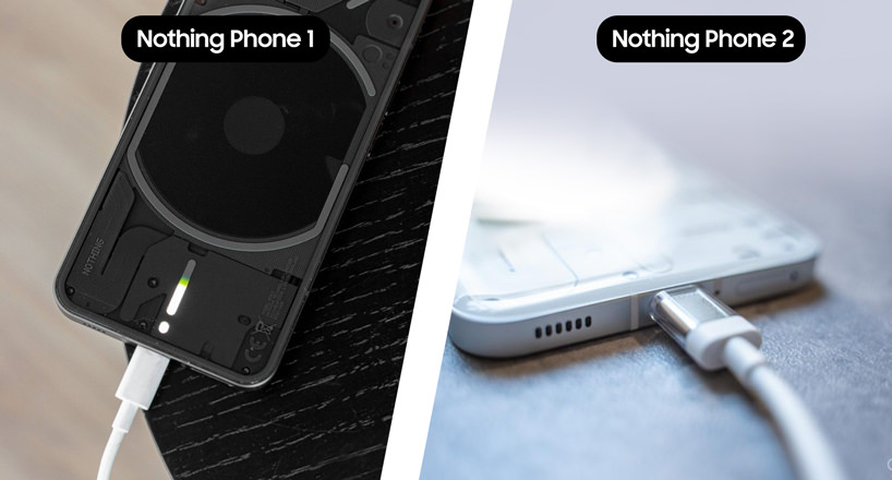 مقایسه سرعت شارژ ناتینگ فون 2 با گوشی ناتینگ فون 1