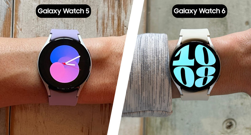 مقایسه صفحه نمایش Galaxy Watch 6 با Galaxy Watch 5