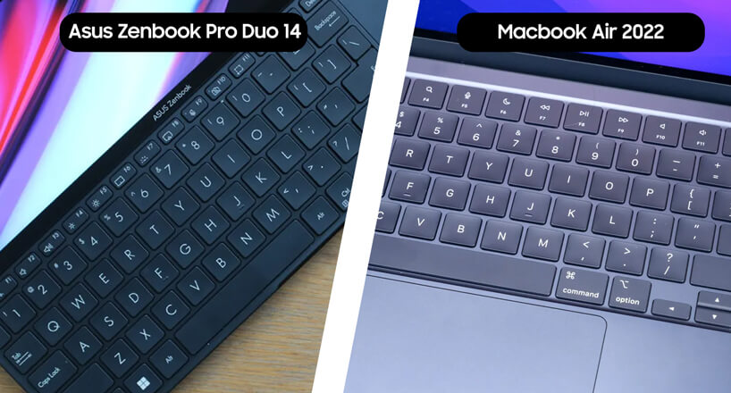 مقایسه طراحی لپ تاپ ایسوس با لپ تاپ اپل