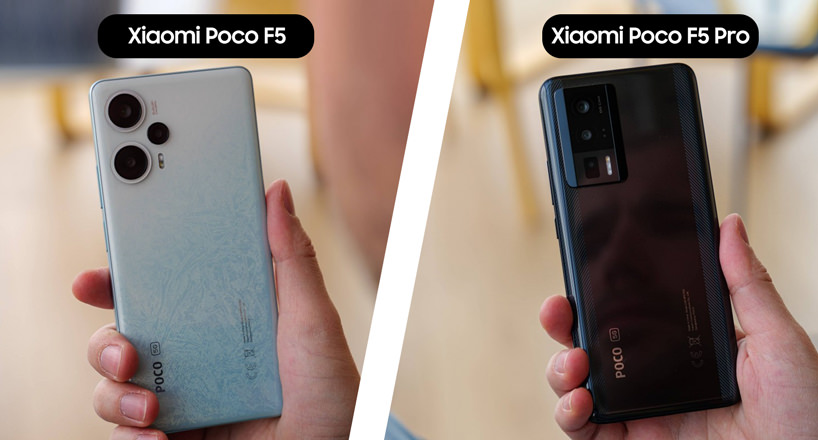 مقایسه کیفیت ساخت و طراحی دو گوشی Poco F5 با Poco F5 Pro