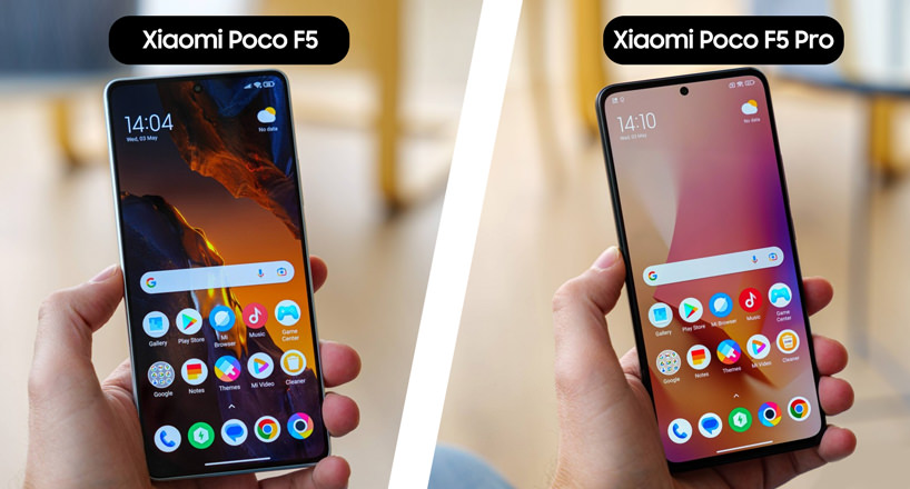 مقایسه صفحه نمایش گوشی پوکو F5 با پوکو F5 پرو شیائومی