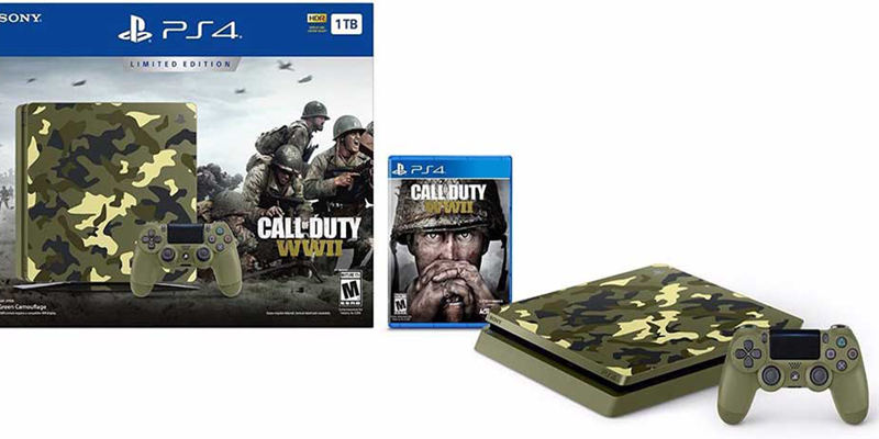 خرید پلی استیشن 4 اسلیم یک ترابایت طرح بازی Call of Duty WWII