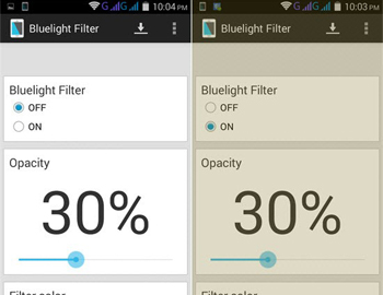 نرم افزار BlueLight Filter برای اندروید