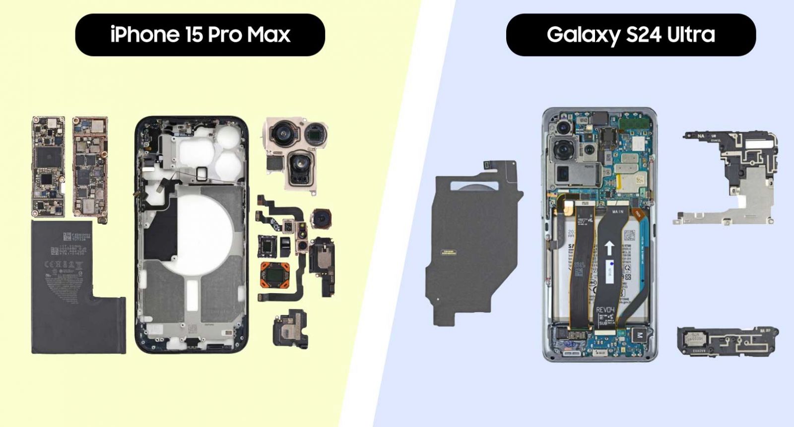 سخت افزار Galaxy S24 ultra و iphone 15 pro max