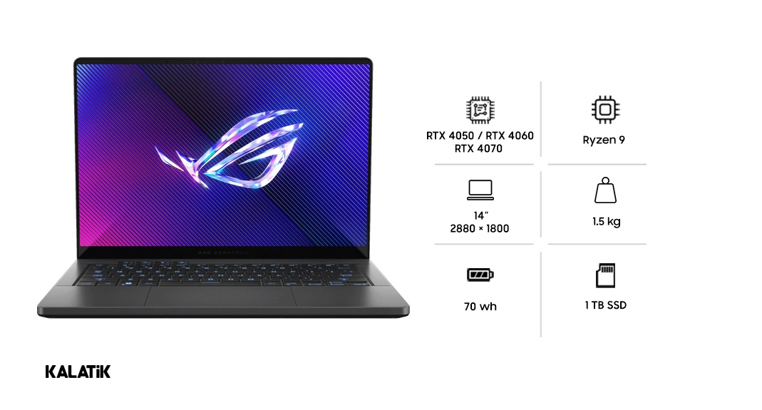 بهترین لپ تاپ گیمینگ ایسوس ASUS-ROG-Zephyrus-G14-(2024)