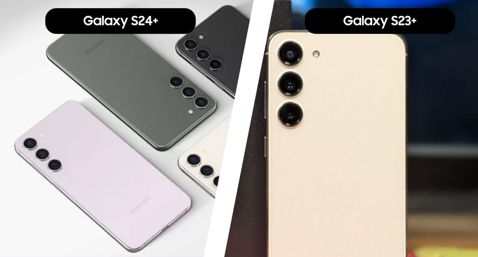 مقایسه طراحی +Galaxy S24 و +Galaxy S23