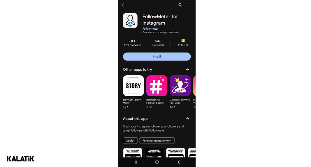  آنفالویاب Follow meter for Instagram