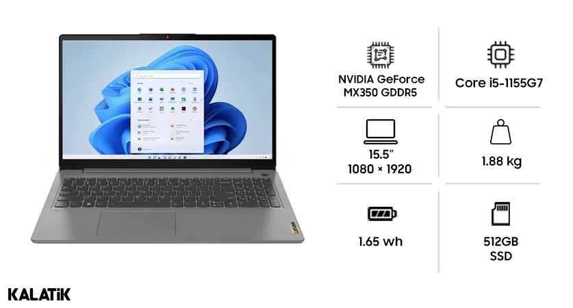 لپ تاپ اینچی لنوو مدل IdeaPad 3 15ITL6