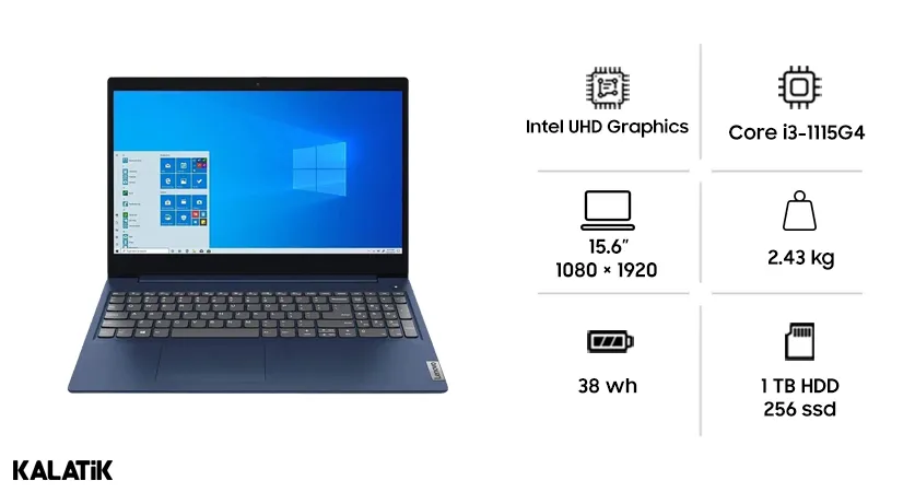 لپ تاپ 15.6 اینچی لنوو مدل IdeaPad 3-15ITL6