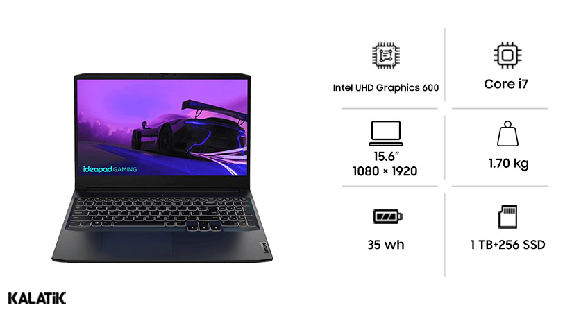 لپ تاپ 15.6 اینچی لنوو مدل IdeaPad 3 HD (Celeron N4020-1TB HDD-256GB SSD-4GB)