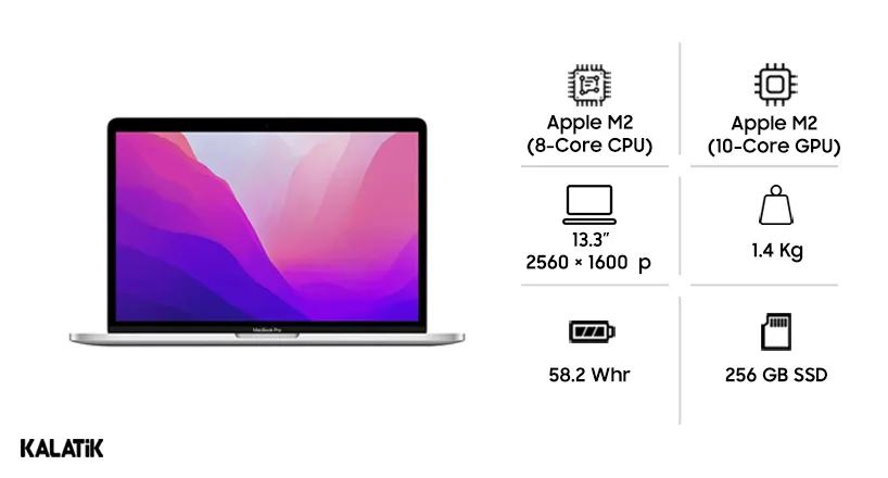 لپ تاپ اپل مدل MacBook Pro MNEP3 2022