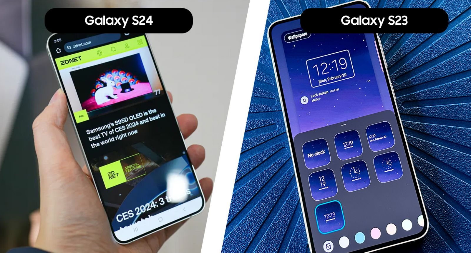 مقایسه نرم افزار گوشی Galaxy S24 با گوشی Galaxy S23 
