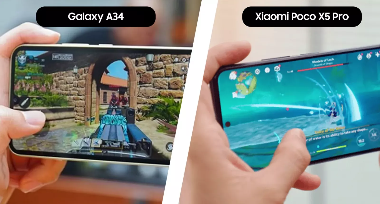 مقایسه سخت افزار Samsung Galaxy A34 و شیائومی Poco X5 Pro