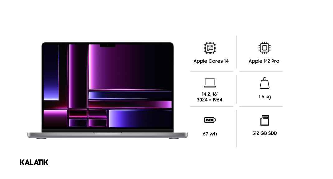 مک بوک پرو 14 و 16 اینچی اپل 2023