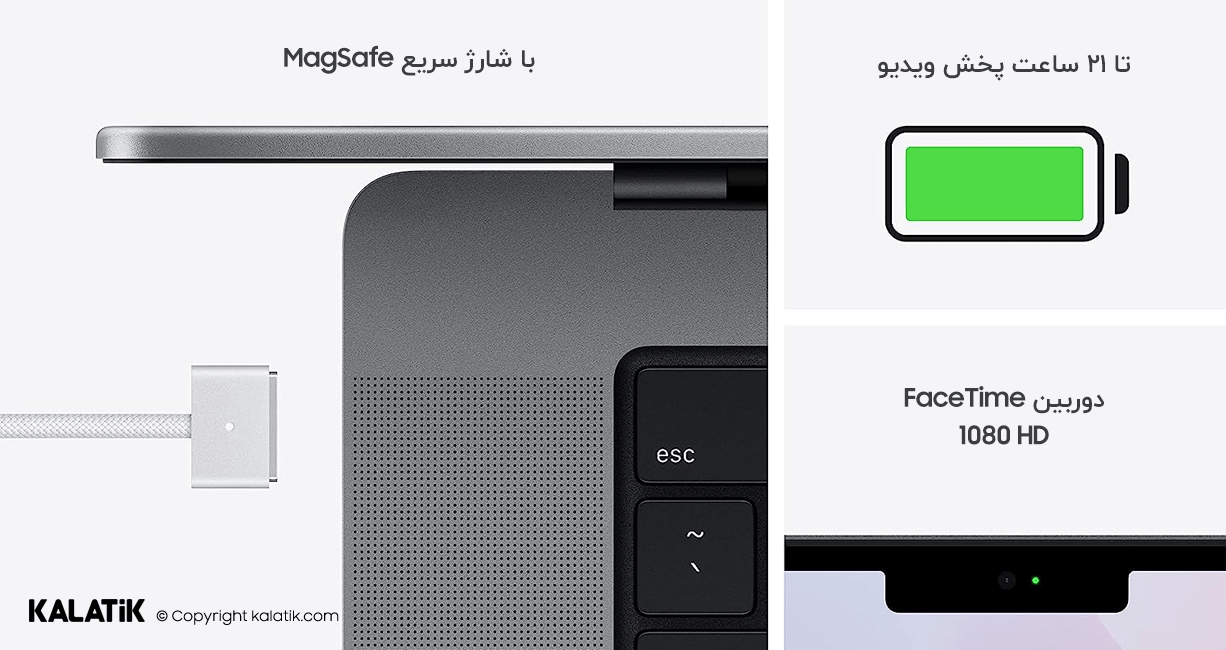 مشخصات فنی لپ تاپ 16.2 اینچی اپل مدل MacBook Pro MK183 2021