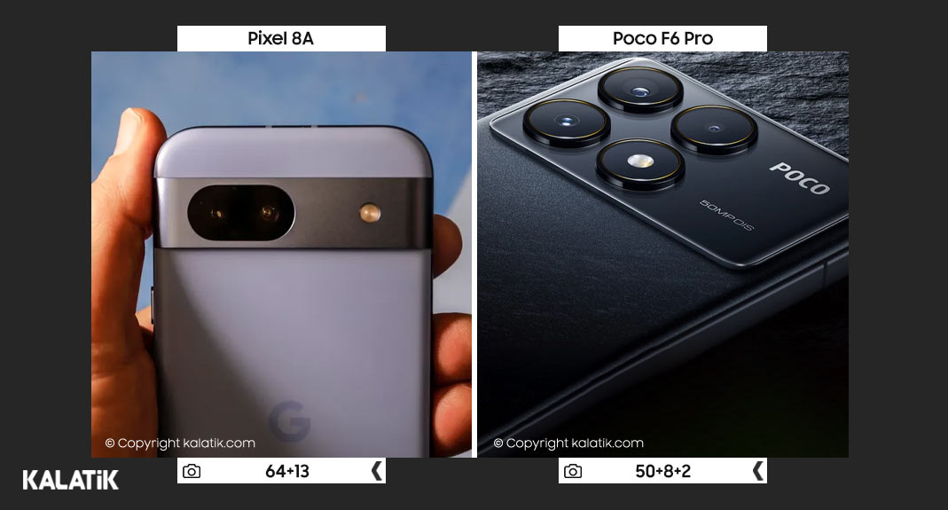 مقایسه پوکو F6 با گوگل pixel 8a