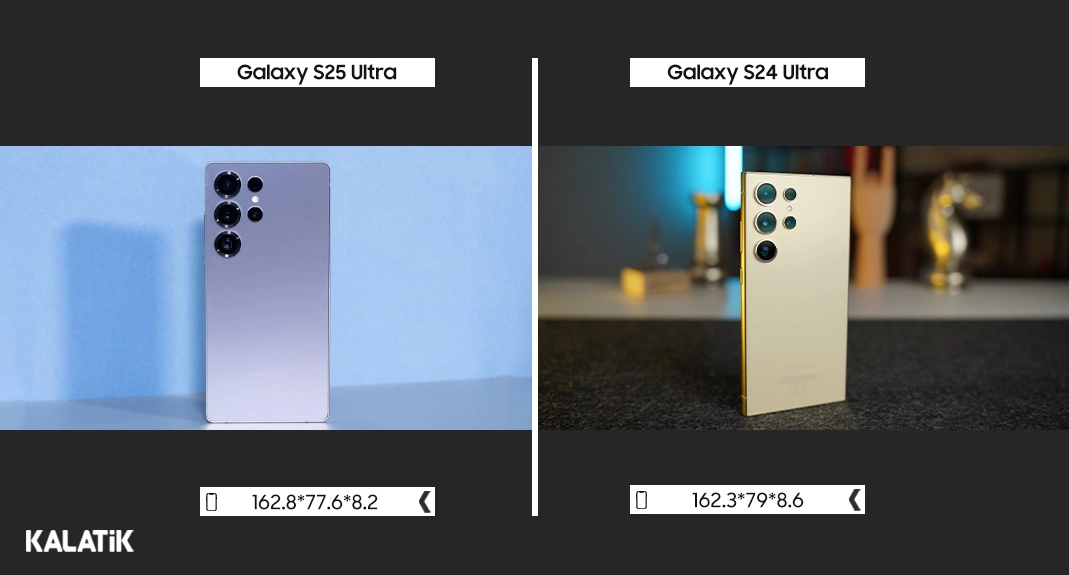 مقایسه گوشی اس 25 اولترا با اس 24 اولترا در طراحی و ساخت