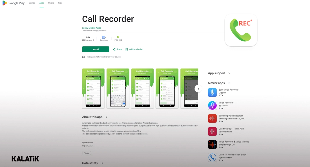 Call Recorder Lucky Mobile Apps بهترین برنامه ضبط مکالمه دوطرفه سامسونگ