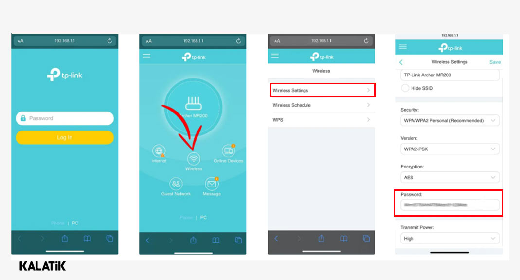 تغییر رمز وای فای در مودم TP-LINK
